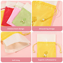 7Pcs 7 Colors Rectangle Cloth Sachet Packing Pouches&nbsp;ABAG-CA0001-19