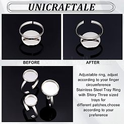 DIY Flat Round Cuff Ring Making Kit&nbsp;DIY-UN0003-46