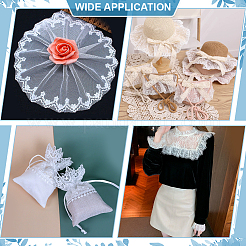 15Yards Milk Fiber Embroidery Flower Lace Trim&nbsp;OCOR-ME0001-19
