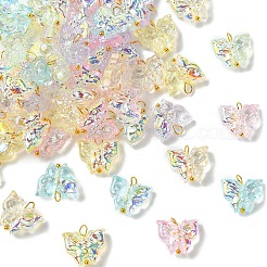 60Pcs 6 Style Glass Pendants&nbsp;PALLOY-YW00164