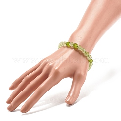 Natural White Jade(Dyed) Beaded Stretch Bracelet&nbsp;BJEW-JB07954