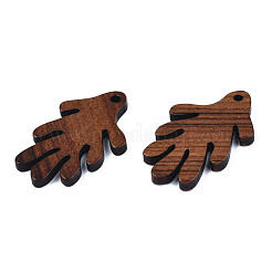 Autumn Theme Natural Walnut Wood Pendants&nbsp;WOOD-N011-002