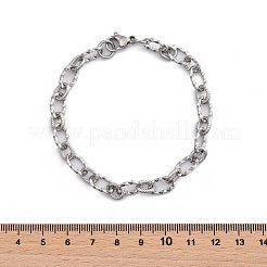 Tarnish Resistant 304 Stainless Steel Figaro Chain Bracelets&nbsp;BJEW-P237-24P