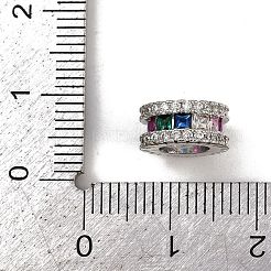 Brass Cubic Zirconia European Beads&nbsp;KK-L236-10P