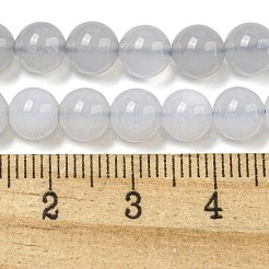 Natural Blue Chalcedony Beads Strands&nbsp;G-K310-C12-6mm-A