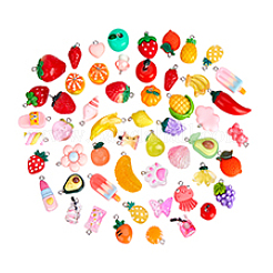 54Pcs Opaque & Transparent Resin Pendants&nbsp;RESI-PH0002-66