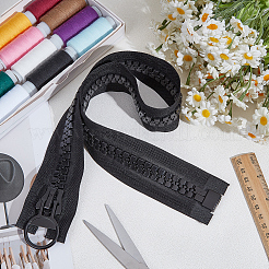 1Pc Alloy & Polyester & Resin Zipper&nbsp;FIND-CY0002-19