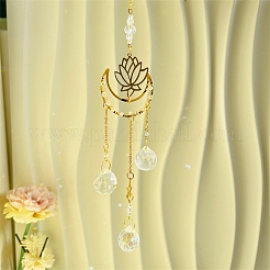 Metal Lotus Moon Window Hanging Suncatchers&nbsp;PW-WG54215-01