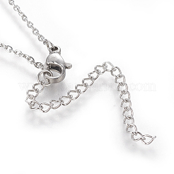Brass Initial Pendant Necklaces&nbsp;NJEW-I230-24P-D