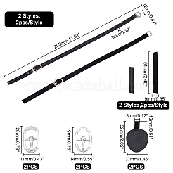 AHADEMAKER 4 Sets 2 Style PU Leather Cloth High-heeled Shoelaces Kit&nbsp;AJEW-GA0004-24