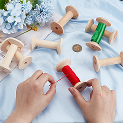 Wood Thread Bobbins&nbsp;TOOL-WH0155-140