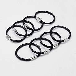 Mixed Braided Leather Cord Bracelets&nbsp;BJEW-I199-M