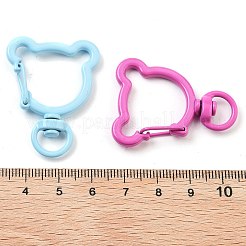 Spray Painted Eco-Friendly Alloy Swivel Snap Hook Clasps&nbsp;PALLOY-T090-07-NR