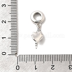 Anti-Tarnish 925 Sterling Silver European Dangle Charms&nbsp;STER-Z013-01P