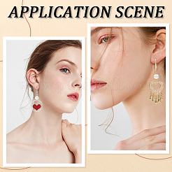 2 Colors 304 Stainless Steel Leverback Earring Findings&nbsp;STAS-SP0001-08B