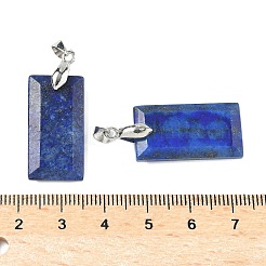 Dyed Natural Lapis Lazuli Faceted Pendants&nbsp;G-L623-03P-05
