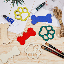 Unfinished Blank Natural Wood Display Decorations&nbsp;DIY-FH0005-12