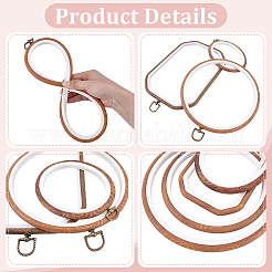 9Pcs 9 Styles Plastic Embroidery Hoops&nbsp;DIY-WR0005-39