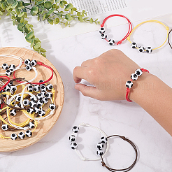 24Pcs 4 Colors Adjustable Waxed Nylon Thread Braided Beads Bracelets&nbsp;BJEW-GF0001-33