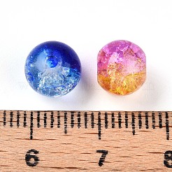 Baking Paint Transparent Crackle Glass Beads&nbsp;X1-DGLA-Q018-8mm-M01