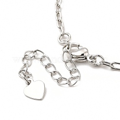Colorful Cubic Zirconia Heart Pendant Necklace&nbsp;NJEW-E074-03P