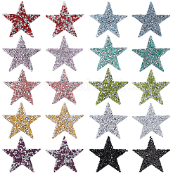 20Pcs 10 Colors Plastic Clothing Patches&nbsp;FIND-GF0008-92-1