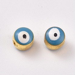 Alloy Enamel European Beads&nbsp;ENAM-WH0047-14H