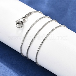 Tarnish Resistant Trendy Men's 304 Stainless Steel Snake Chain Necklaces&nbsp;NJEW-M065-A-01
