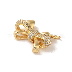 Rack Plating Brass Micro Pave Clear Cubic Zirconia Pendants&nbsp;KK-S366-22G