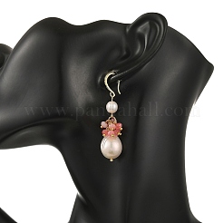 Natural Malaysia Jade & Natural Baroque Pearl Keshi Pearl Dangle Earrings&nbsp;EJEW-JE07410