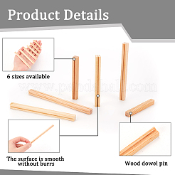 62Pcs 6 Style Pinewood Wooden Dominoes Holder&nbsp;DIY-OC0010-16
