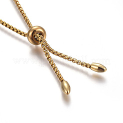 Adjustable 304 Stainless Steel Slider Bracelets&nbsp;X-BJEW-O170-08G