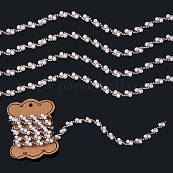 Alloy & Crystal Rhinestone & Plastic Pearl Bead Chains&nbsp;LCHA-TA0001-01