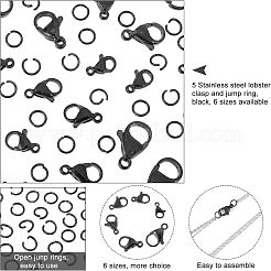 36Pcs 6 Style PVD Vacuum Plating 304 Stainless Steel Lobster Claw Clasps&nbsp;STAS-UN0028-35