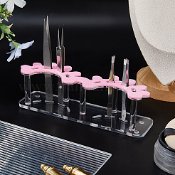Acrylic Eyebrow & Tweezers Storage Holder&nbsp;AJEW-WH0752-329B