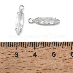 Brass Pave Clear Cubic Zirconia Pendants&nbsp;CU-CBAD360-09P-03