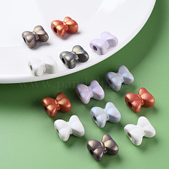 Spray Painted Acrylic European Beads&nbsp;MACR-S373-44J