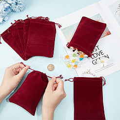 20Pcs Rectangle Velvet Drawstring Pouches&nbsp;TP-BBC0001-03A-01