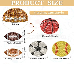 10Pcs 5 Styles Hotfix Rhinestone (Hot Melt Adhesive On The Back)&nbsp;DIY-FG0005-50