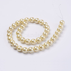 Wrinkle Textured Shell Pearl Beads Strands&nbsp;X-BSHE-E016-12mm-04