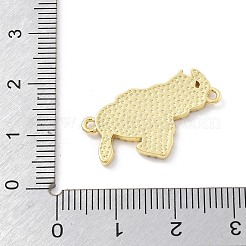 Brass Micro Pave Clear Cubic Zirconia & Natural White Shell Venezuela Map Connector Charms&nbsp;KK-Z098-13G