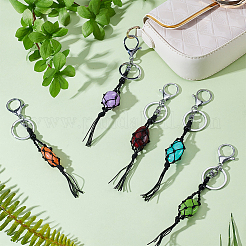 6Pcs Nylon Thread Keychain&nbsp;KEYC-WH00006
