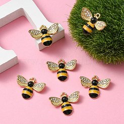 6Pcs Rack Plating Alloy Enamel Pendants&nbsp;ENAM-YW0002-56D