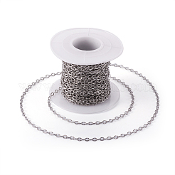 304 Stainless Steel Textured Cable Chains&nbsp;CHS-H007-05P-A