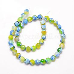 Natural Fire Crackle Agate Bead Strands&nbsp;G-K166-06F-8mm-09