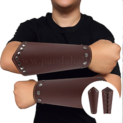 Imitation Leather Wrap Wide Cord Bracelet with Wax Strap&nbsp;AJEW-CL0003-72B