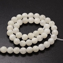 Natural White Moonstone Round Beads Strands&nbsp;X-G-E329-5-6mm-49