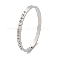 304 Stainless Steel Rhinestone Bangles for Women&nbsp;BJEW-Z092-13P