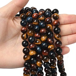 Natural Tiger Eye Beads Strands&nbsp;G-F173-14-10mm