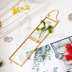 Brass Glass Hanging Photo Frame&nbsp;HJEW-SZ0001-01G